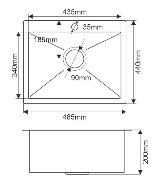 Мойка R48544H Melana ProfLine 3,0/200 сатин